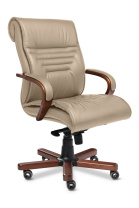 Кресло Multi Office Basel B бежевая кожа Кресло Multi Office Basel B бежевая кожа