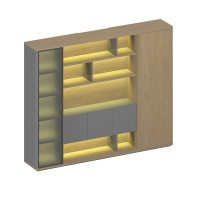 Шкаф комбинированный правый с подсветкой ION ИН 331 Шкаф комбинированный правый с подсветкой ION ИН 331