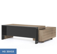 LAVA Стол на опорной тумбе 243 125 DC/16/DC/DC.07 Гавана/Серый глянец LAVA Стол на опорной тумбе 243 125 DC/16/DC/DC.07 Гавана/Серый глянец