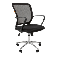  Кресло Chairman 698 Chrom  черная сетка /ткань 
