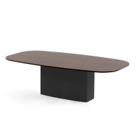 NOALE Стол кофейный овальный Эвкалипт Мореный /черный NOALE Стол кофейный овальный Эвкалипт Мореный /черный
