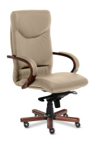 Кресло Multi Office Swing A бежевая кожа