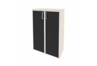 Onix O.ST-2.4R black Шкаф средний широкий (2 средних фасада стекло лакобель в раме)