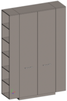 Гардероб с боковыми стеллажами JNS933 Гардероб с боковыми стеллажами JNS933