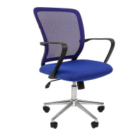  Кресло Chairman 698 Chrom синяя сетка /ткань 
