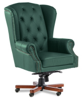 Кресло Multi-Office Gent зеленая кожа